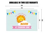 Sunshine Theme Boy Personalized with Name Backdrop Discount