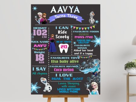 Frozen Theme Customized Chalkboard Online now