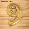 Number 9 Premium Gold Foil Balloon Fashion