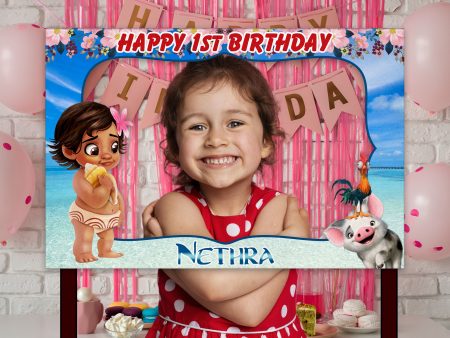 Moana Theme Personalized Photobooth For Cheap