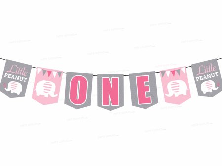 Pink Elephant Theme Flag Hanging For Cheap