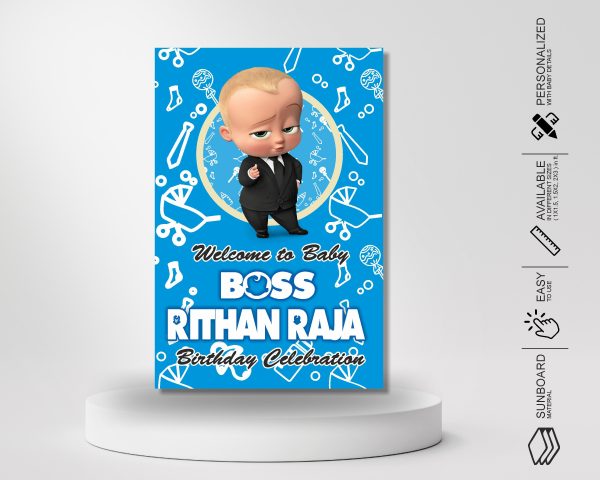 Boss Baby Theme Customized Welcome Board Online Sale