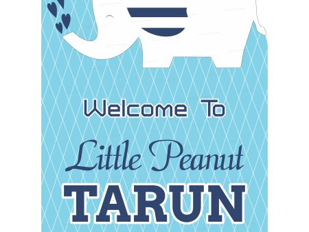 Blue Elephant Theme Customized Welcome Board Online Sale