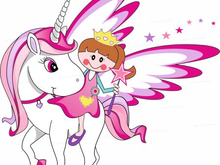 Unicorn Theme Girl and Horse Cutout Online Sale