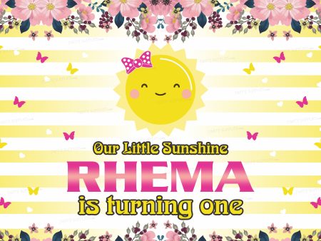 Sunshine Theme Girl Personalized Backdrop Cheap