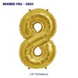 Number 8 Premium Gold Foil Balloon For Sale