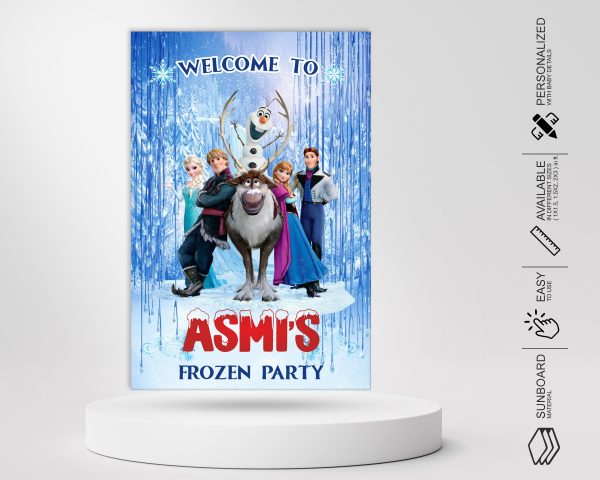 Frozen Theme Customized Welcome Board on Sale