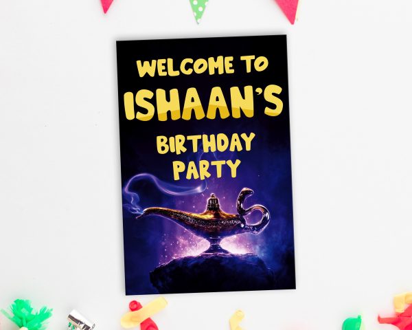 Aladdin Theme Personalized Welcome Poster Online Sale