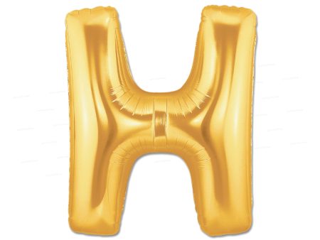 Alphabet H Premium Gold Foil Balloons Fashion