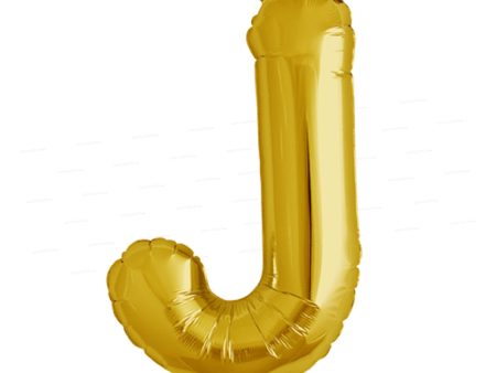 Alphabet J Premium Gold Foil Balloons Supply