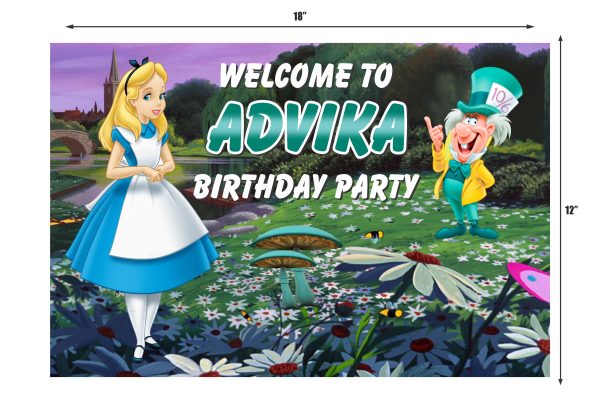 Alice in Wonderland Personalized Welcome Board Online Hot Sale