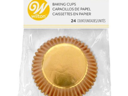 Standard Cupcake Liners - Gold Foil Online Sale