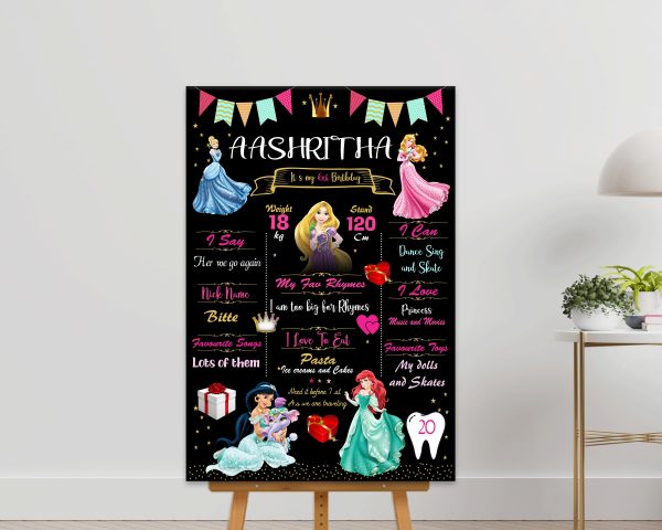 Princess Theme Chalkboard Supply