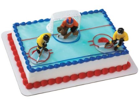 Cake Topper - Hockey Face Off Cheap