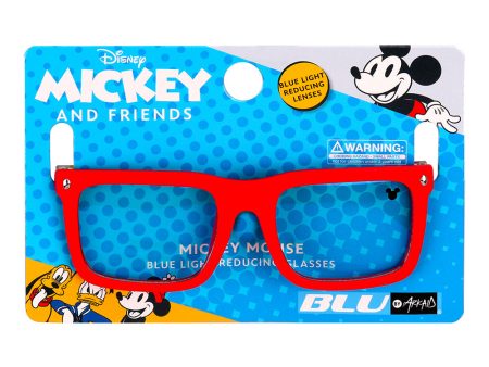 Mickey Red Wayfarer Frame Blue Light Blocking Glasses Online Sale