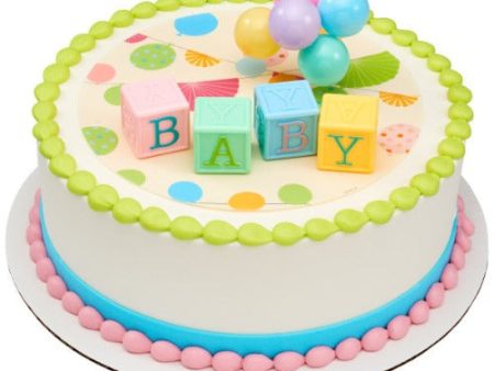 Cake Topper - B-A-B-Y Blocks Online Sale