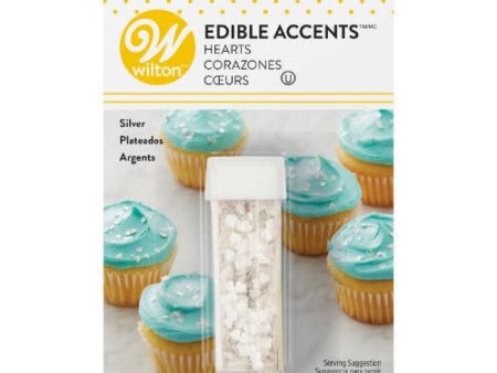 Edible Accents - Silver Hearts For Discount