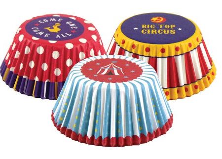 Standard Cupcake Liners - Circus Fashion