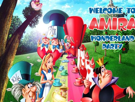 Alice in Wonderland Customized Welcome Board Supply