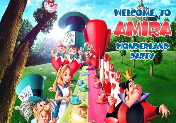 Alice in Wonderland Customized Welcome Board Supply