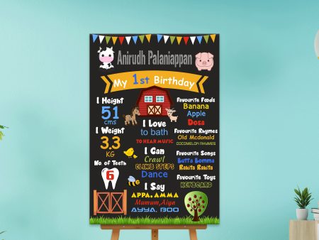 Farm Theme Personalized Chalkboard For Sale