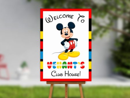 Mickey Mouse Customized Welcome Board Online