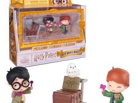 Wizarding World, Micro Magical Moments Harry, Ron, and Hedwig Figure Set on Sale