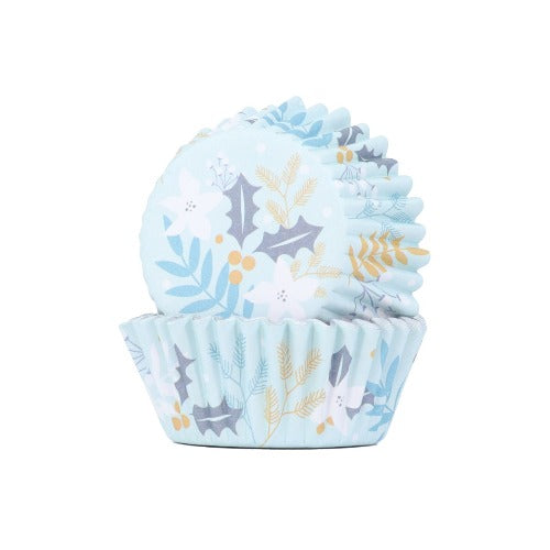 Standard Cupcake Liners - Christmas Festive Floral Online Sale