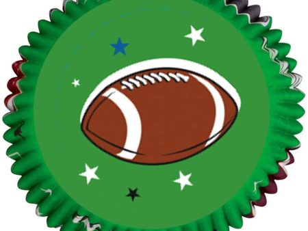 Standard Cupcake Liners - Football Cheap