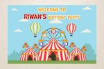 Circus Theme Customized Welcome Board Fashion