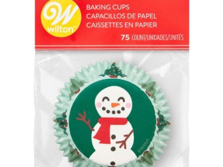 Standard Cupcake Liners - Happy Snowman Fashion