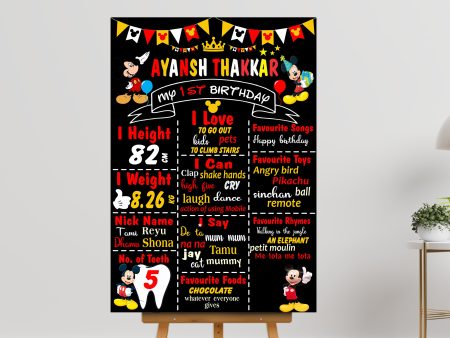 Mickey Mouse Customized Chalkboard on Sale