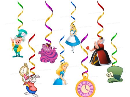 Alice in Wonderland Character Swirls Supply